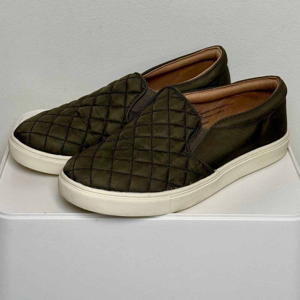 A New Day Reese Quilted Slip-On Sneakers Green Size 8